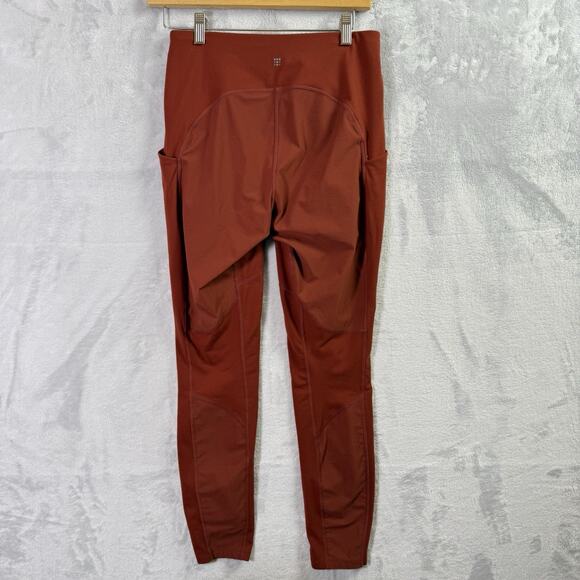 Title Nine Leggings Women's Small Rust Orange Athletic Pockets Yoga Running Hike - Picture 1 of 13